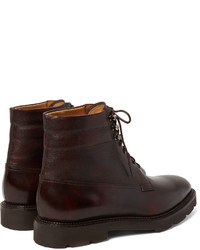 Мужские темно-коричневые кожаные ботинки от John Lobb