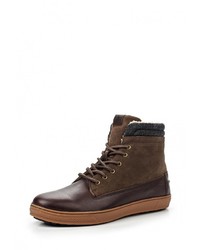 Мужские темно-коричневые кожаные ботинки от Aldo