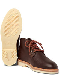Мужские темно-коричневые кожаные ботинки от Loro Piana