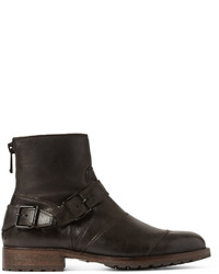 Мужские темно-коричневые кожаные ботинки от Belstaff
