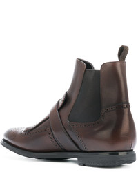 Мужские темно-коричневые кожаные ботинки от Church's