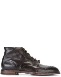 Мужские темно-коричневые кожаные ботинки от Dolce & Gabbana
