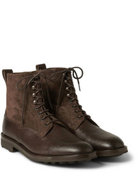 Мужские темно-коричневые кожаные ботинки от Edward Green