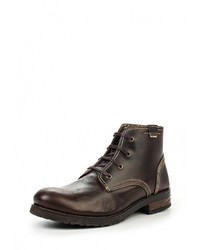 Мужские темно-коричневые кожаные ботинки от Fat Company