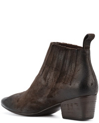 Женские темно-коричневые кожаные ботинки от Marsèll