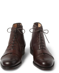 Мужские темно-коричневые кожаные ботинки от Foot the Coacher