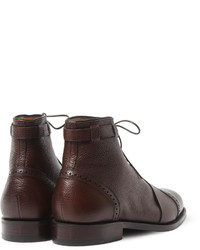 Мужские темно-коричневые кожаные ботинки от Foot the Coacher