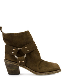 Женские темно-коричневые кожаные ботинки от Guidi