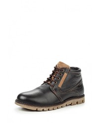 Мужские темно-коричневые кожаные ботинки от iD! Collection