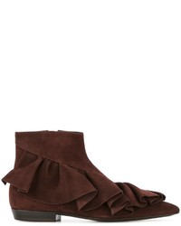 Женские темно-коричневые кожаные ботинки от J.W.Anderson
