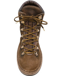 Мужские темно-коричневые кожаные ботинки от Guidi