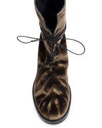 Женские темно-коричневые кожаные ботинки от Ann Demeulemeester