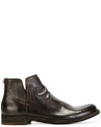 Мужские темно-коричневые кожаные ботинки от Officine Creative