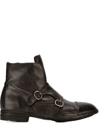 Женские темно-коричневые кожаные ботинки от Officine Creative