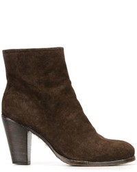 Женские темно-коричневые кожаные ботинки от Officine Creative