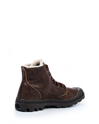 Мужские темно-коричневые кожаные ботинки от Palladium