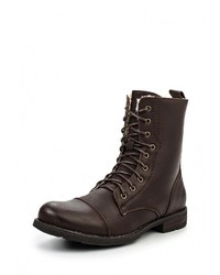 Мужские темно-коричневые кожаные ботинки от Pradella