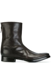 Мужские темно-коричневые кожаные ботинки от Premiata