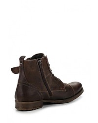 Мужские темно-коричневые кожаные ботинки от s.Oliver