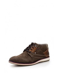 Мужские темно-коричневые кожаные ботинки от s.Oliver