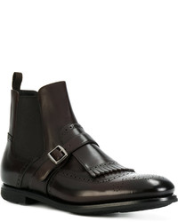 Мужские темно-коричневые кожаные ботинки от Church's