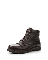 Мужские темно-коричневые кожаные ботинки от SHOIBERG