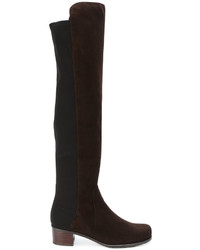 Женские темно-коричневые кожаные ботинки от Stuart Weitzman