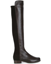 Женские темно-коричневые кожаные ботинки от Stuart Weitzman