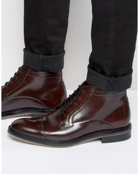 Мужские темно-коричневые кожаные ботинки от Ted Baker