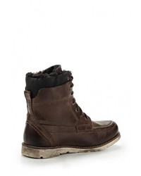 Мужские темно-коричневые кожаные ботинки от Tesoro