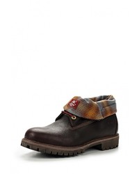 Мужские темно-коричневые кожаные ботинки от Timberland
