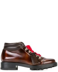 Женские темно-коричневые кожаные ботинки от Tod's