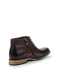 Мужские темно-коричневые кожаные ботинки от Valley