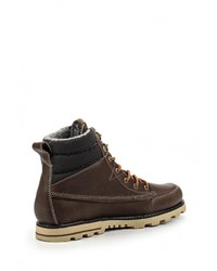 Мужские темно-коричневые кожаные ботинки от Volcom