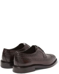 Темно-коричневые кожаные броги от Hugo Boss