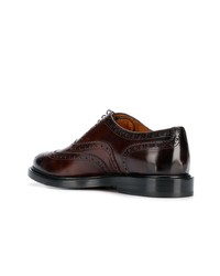 Темно-коричневые кожаные броги от Santoni