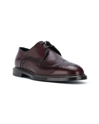 Темно-коричневые кожаные броги от Dolce & Gabbana