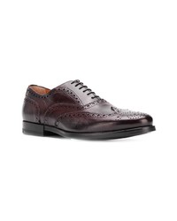 Темно-коричневые кожаные броги от Santoni