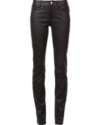 Женские темно-коричневые кожаные брюки от Iris von Arnim