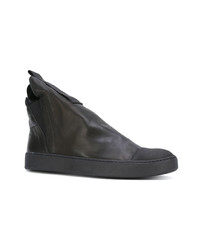 Мужские темно-коричневые кожаные высокие кеды от Lost & Found Rooms