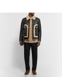 Мужские темно-коричневые кожаные высокие кеды