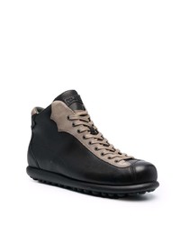 Мужские темно-коричневые кожаные высокие кеды от Camper