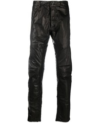 Мужские темно-коричневые кожаные джинсы от Isaac Sellam Experience
