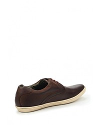 Мужские темно-коричневые кожаные кеды от Base London