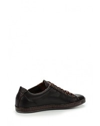 Мужские темно-коричневые кожаные кеды от Calipso