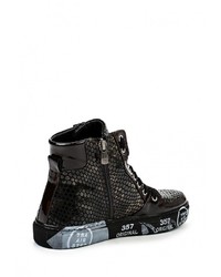 Женские темно-коричневые кожаные кеды от Grand Style