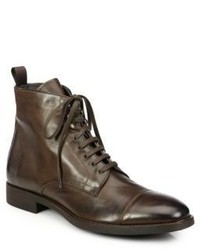 Темно-коричневые кожаные классические ботинки