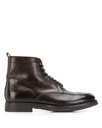 Мужские темно-коричневые кожаные классические ботинки от Alberto Fasciani