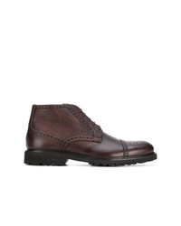Мужские темно-коричневые кожаные классические ботинки от Baldinini