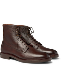 Мужские темно-коричневые кожаные классические ботинки от Brunello Cucinelli